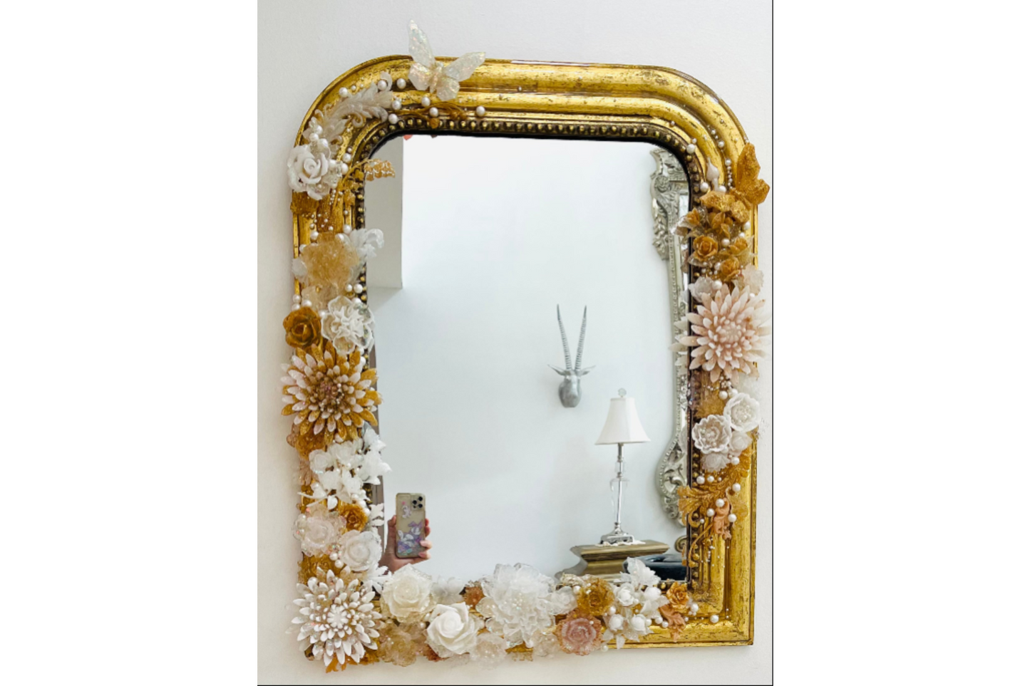 Gold Floral Mirror
