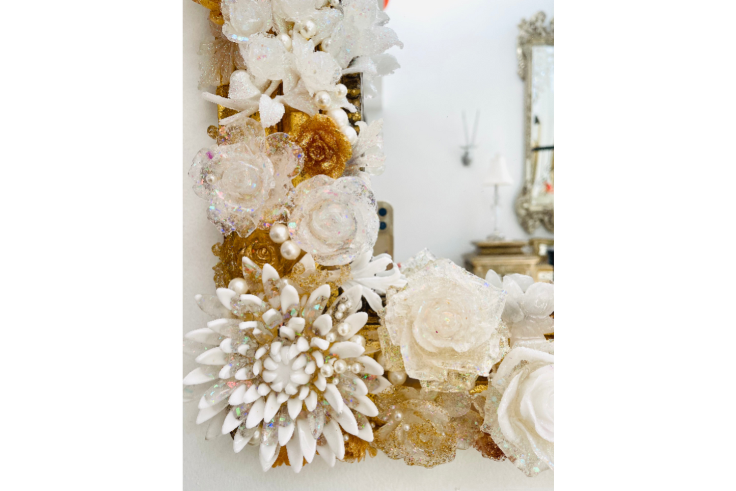Gold Floral Mirror