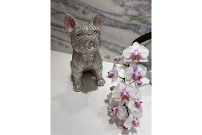 Crystal Frenchie - Silver