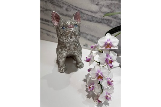 Crystal Frenchie - Silver